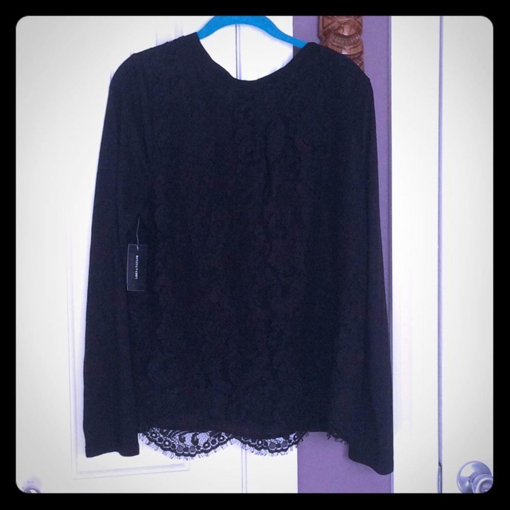 NWT black Lace top